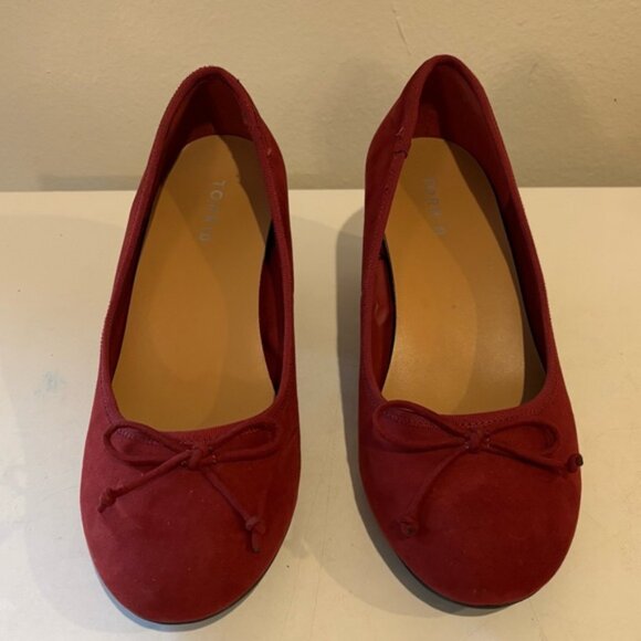 Torrid Burgundy Bow Pump size 11 WW - Picture 2 of 5